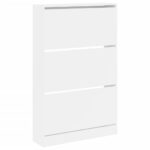 vidaXL Botník biely 80x21x125,5 cm kompozitné drevo – Obrázok 4