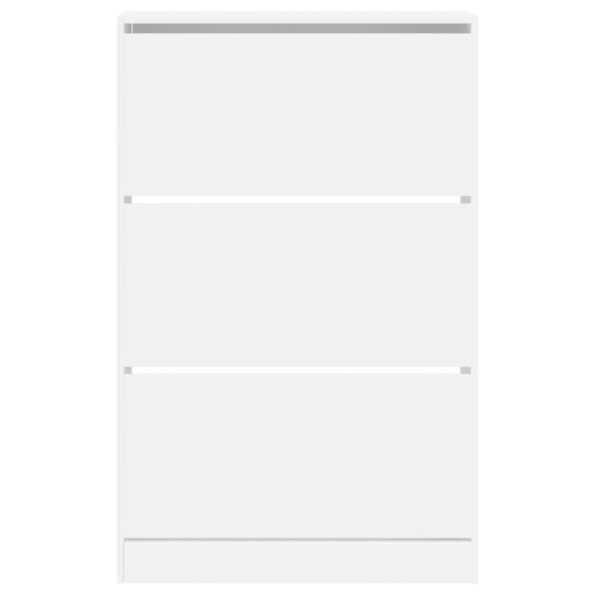vidaXL Botník biely 80x21x125,5 cm kompozitné drevo – Obrázok 5