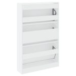 vidaXL Botník biely 80x21x125,5 cm kompozitné drevo – Obrázok 7