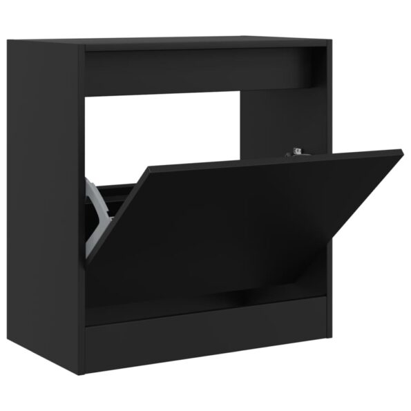 vidaXL Botník čierny 60x34x63,5 cm kompozitné drevo – Obrázok 2