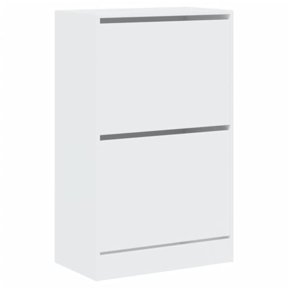 vidaXL Botník biely 60x34x96,5 cm kompozitné drevo – Obrázok 4