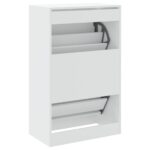 vidaXL Botník biely 60x34x96,5 cm kompozitné drevo – Obrázok 7