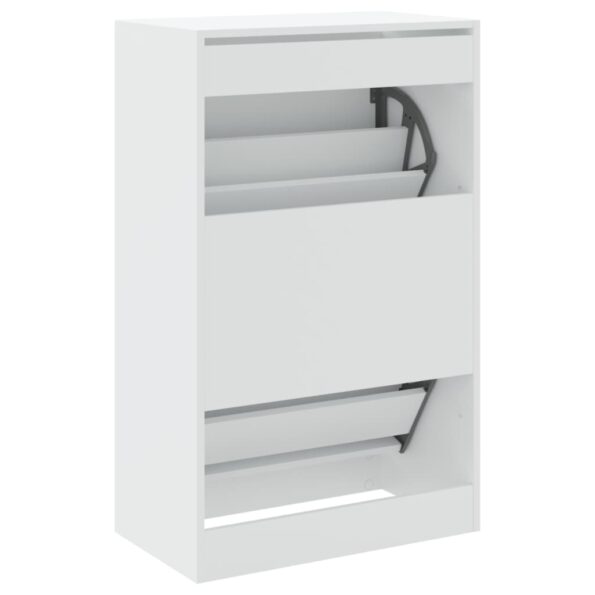 vidaXL Botník biely 60x34x96,5 cm kompozitné drevo – Obrázok 7