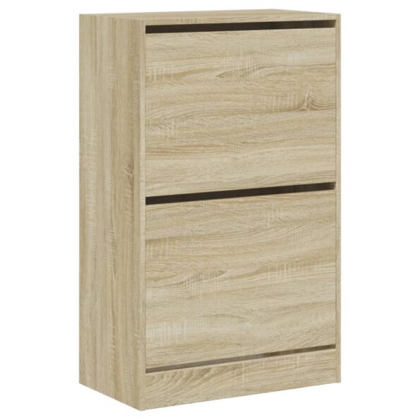 vidaXL Botník dub sonoma 60x34x96,5 cm kompozitné drevo – Obrázok 4