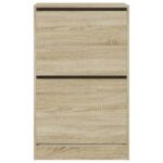 vidaXL Botník dub sonoma 60x34x96,5 cm kompozitné drevo – Obrázok 5
