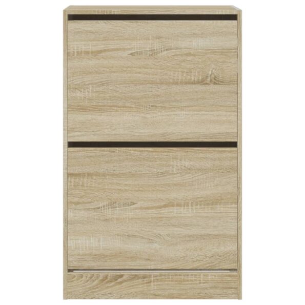 vidaXL Botník dub sonoma 60x34x96,5 cm kompozitné drevo – Obrázok 5