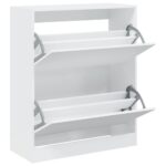 vidaXL Botník biely 80x34x96,5 cm kompozitné drevo – Obrázok 2