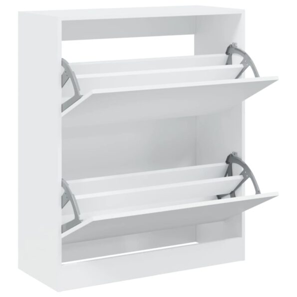 vidaXL Botník biely 80x34x96,5 cm kompozitné drevo – Obrázok 2