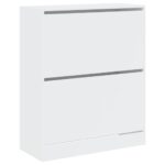 vidaXL Botník biely 80x34x96,5 cm kompozitné drevo – Obrázok 4