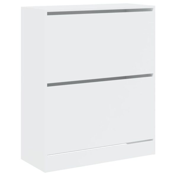 vidaXL Botník biely 80x34x96,5 cm kompozitné drevo – Obrázok 4