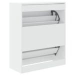 vidaXL Botník biely 80x34x96,5 cm kompozitné drevo – Obrázok 7