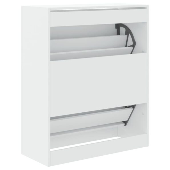 vidaXL Botník biely 80x34x96,5 cm kompozitné drevo – Obrázok 7