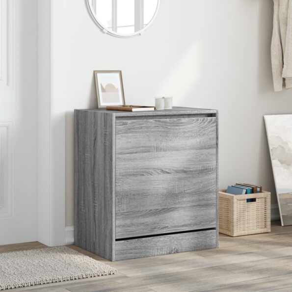 vidaXL Botník sivý dub sonoma 60x42x69 cm kompozitné drevo – Obrázok 3