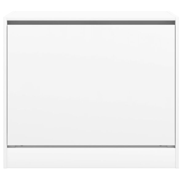 vidaXL Botník biely 80x42x69 cm spracované drevo – Obrázok 5
