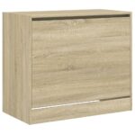 vidaXL Botník dub sonoma 80x42x69 cm spracované drevo – Obrázok 4