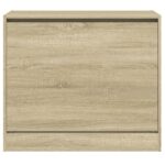 vidaXL Botník dub sonoma 80x42x69 cm spracované drevo – Obrázok 5