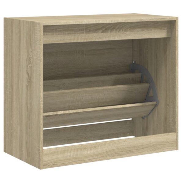 vidaXL Botník dub sonoma 80x42x69 cm spracované drevo – Obrázok 7