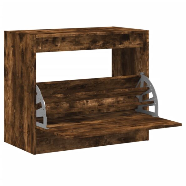 vidaXL Botník dymový dub 80x42x69 cm kompozitné drevo – Obrázok 2