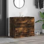 vidaXL Botník dymový dub 80x42x69 cm kompozitné drevo – Obrázok 3