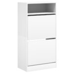 vidaXL Botník biely 60x34x116 cm kompozitné drevo – Obrázok 4