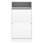 vidaXL Botník biely 60x34x116 cm kompozitné drevo – Obrázok 5