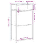 vidaXL Botník čierny 60x34x112 cm kompozitné drevo – Obrázok 9