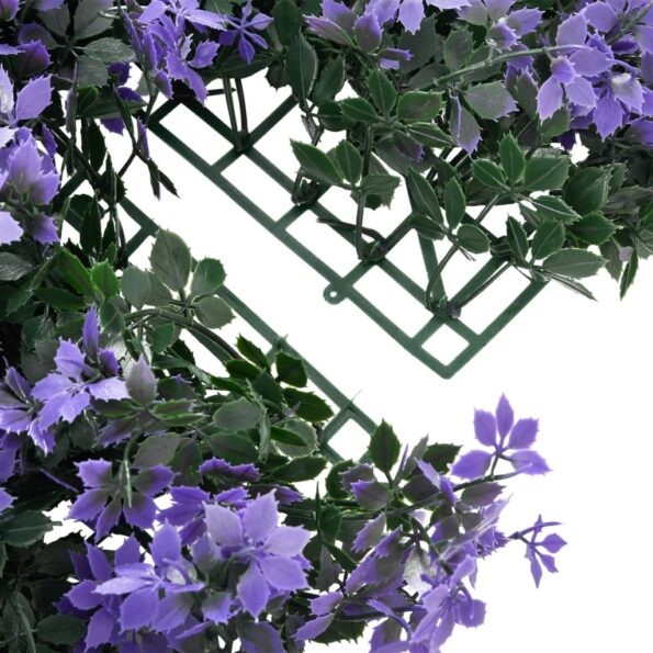  vidaXL Umelý plot z listov 24 ks fialový 40x60 cm – Obrázok 5