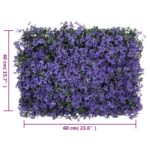 vidaXL Umelý plot z listov 24 ks fialový 40x60 cm – Obrázok 8
