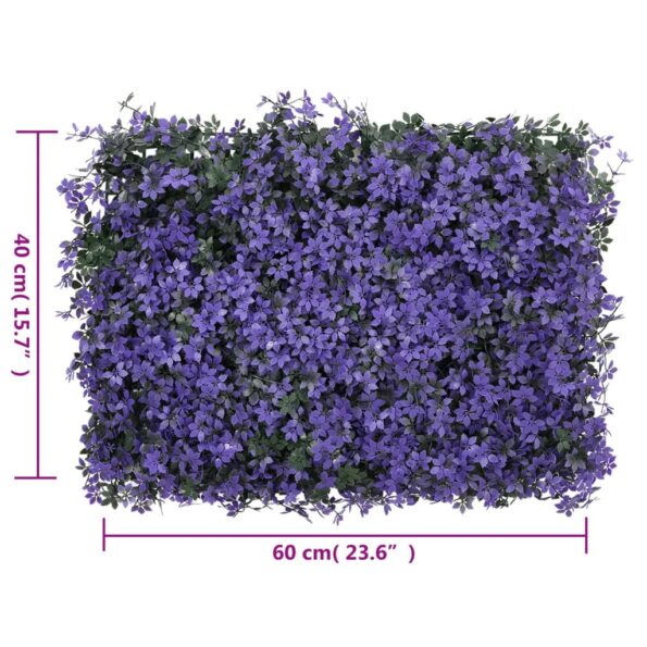  vidaXL Umelý plot z listov 24 ks fialový 40x60 cm – Obrázok 8