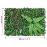vidaXL Umelý plot z rastlín 24 ks zelený 40x60 cm – Obrázok 8