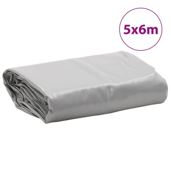 vidaXL Celta sivá 5x6 m 650 g/m² – Obrázok 8