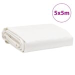 vidaXL Celta biela 5x5 m 650 g/m² – Obrázok 8