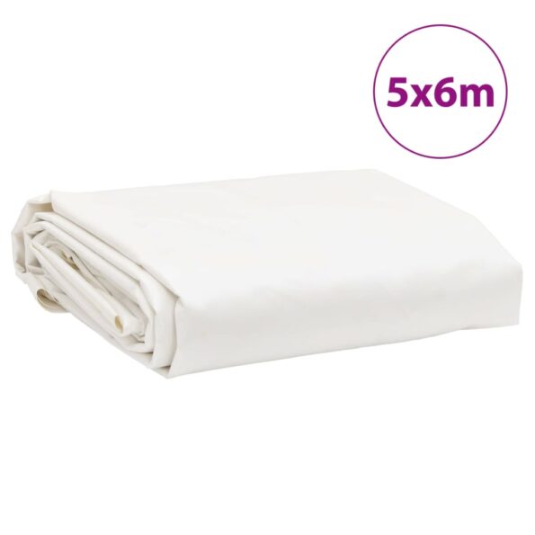 vidaXL Celta biela 5x6 m 650 g/m² – Obrázok 8