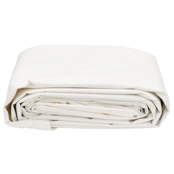 vidaXL Celta, biela Ø 2,6 m 650 g/m² – Obrázok 3