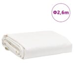 vidaXL Celta, biela Ø 2,6 m 650 g/m² – Obrázok 8