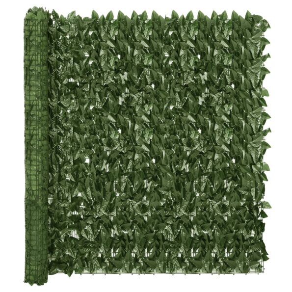 vidaXL Balkónová zástena s tmavozelenými listami 200x150 cm – Obrázok 2