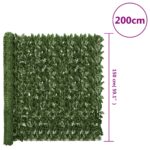 vidaXL Balkónová zástena s tmavozelenými listami 200x150 cm – Obrázok 6