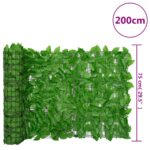 vidaXL Balkónová zástena so zelenými listami 200x75 cm – Obrázok 6