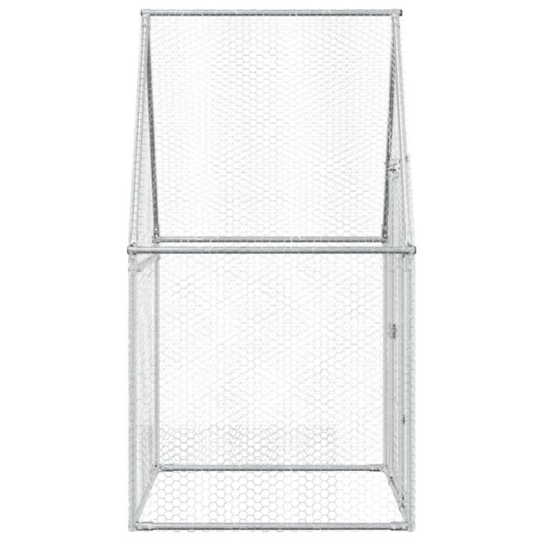 vidaXL Klietka pre kurčatá strieborná 100x100x190 cm pozinkovaná oceľ – Obrázok 6