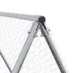 vidaXL Klietka pre kurčatá strieborná 100x100x190 cm pozinkovaná oceľ – Obrázok 8
