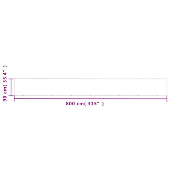 vidaXL Balkónová zástena modrá 90x800 cm 100 % polyester oxford – Obrázok 6