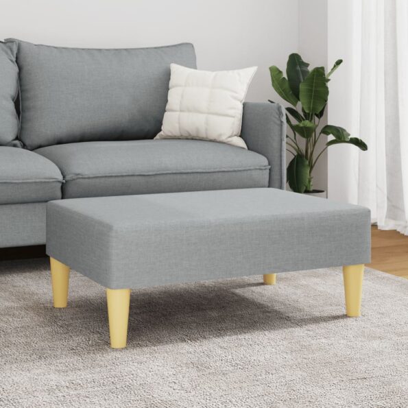 vidaXL Podnožka bledosivá 77x55x31 cm látková – Obrázok 3
