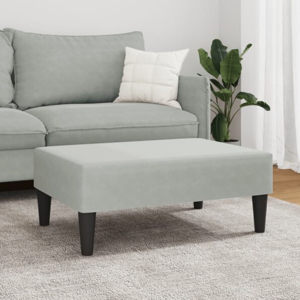 vidaXL Podnožka bledosivá 77x55x31 cm zamat – Obrázok 3