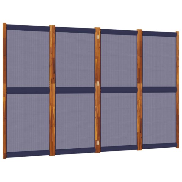 vidaXL 4-panelový paraván tmavomodrý 280x180 cm – Obrázok 2
