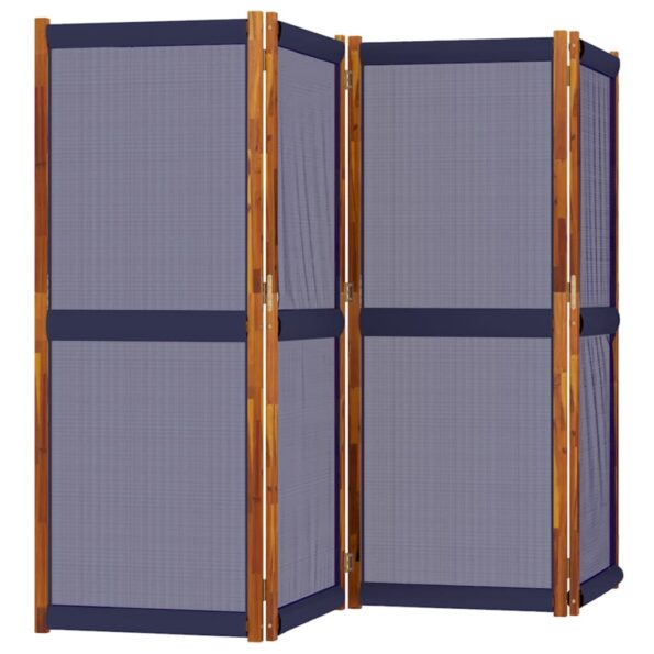 vidaXL 4-panelový paraván tmavomodrý 280x180 cm – Obrázok 3