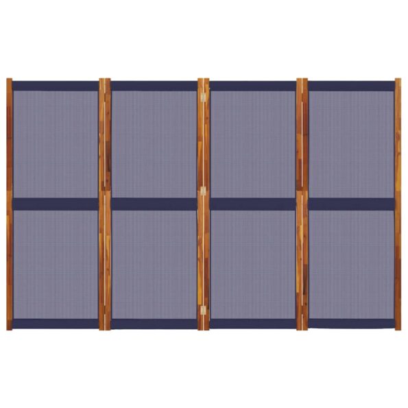vidaXL 4-panelový paraván tmavomodrý 280x180 cm – Obrázok 4