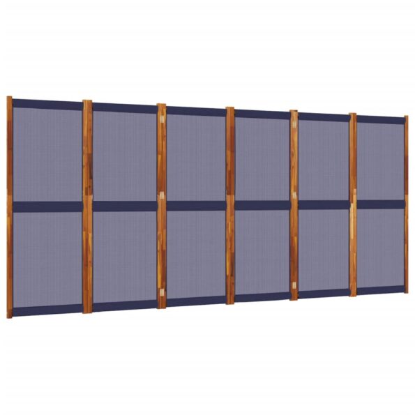 vidaXL 6-panelový paraván tmavomodrý 420x180 cm – Obrázok 2