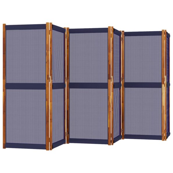 vidaXL 6-panelový paraván tmavomodrý 420x180 cm – Obrázok 3