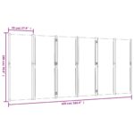 vidaXL 6-panelový paraván tmavomodrý 420x180 cm – Obrázok 8