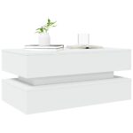 Konferenčný stolík vidaXL s LED svetlami biely 90x50x40 cm – Obrázok 6